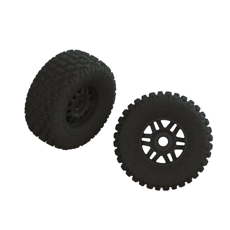 ARRMA ARA550110 - DBOOTS FORTRESS LP TIRE SET GLUED BLACK (2)