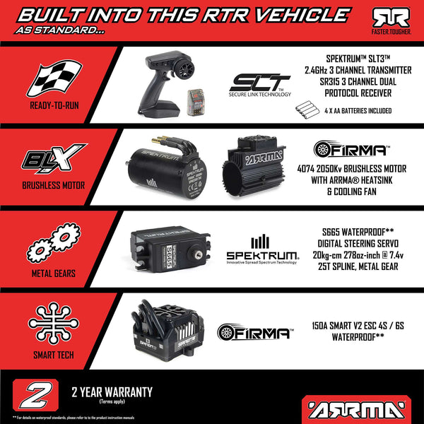 Arrma 1/7 Mojave 6S 4x4 RTR Brushless Desert Truck V2 - Blue