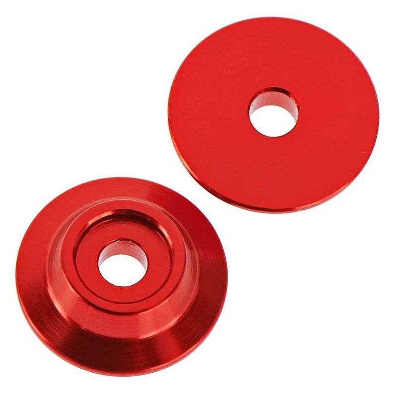 ARRMA AR320215 - WING BUTTON, ALUMINUM RED (2)