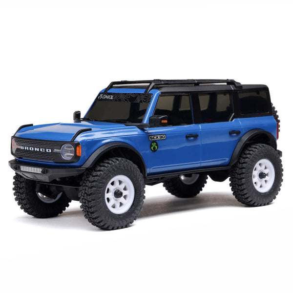 Axial SCX30 Ford Bronco - 1/30 4X4 RTR Brushed Rock Crawler (incl. accu & lader) blauw