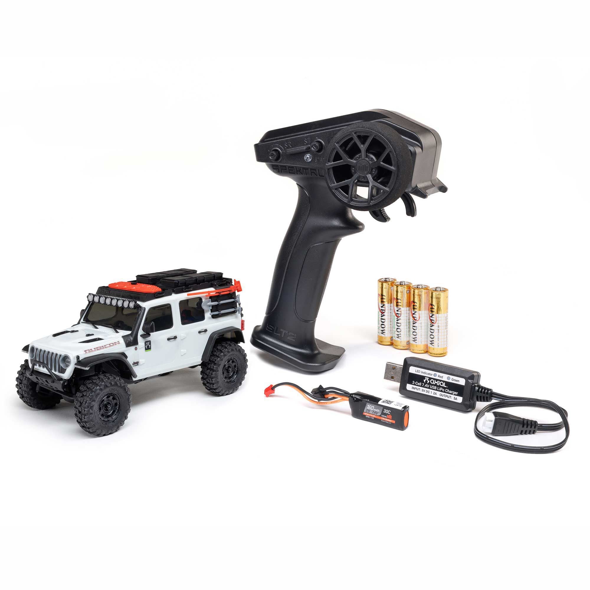 Axial SCX30 Jeep Wrangler JLU - 1/30 4X4 RTR Brushed Rock Crawler (incl. accu & lader) wit