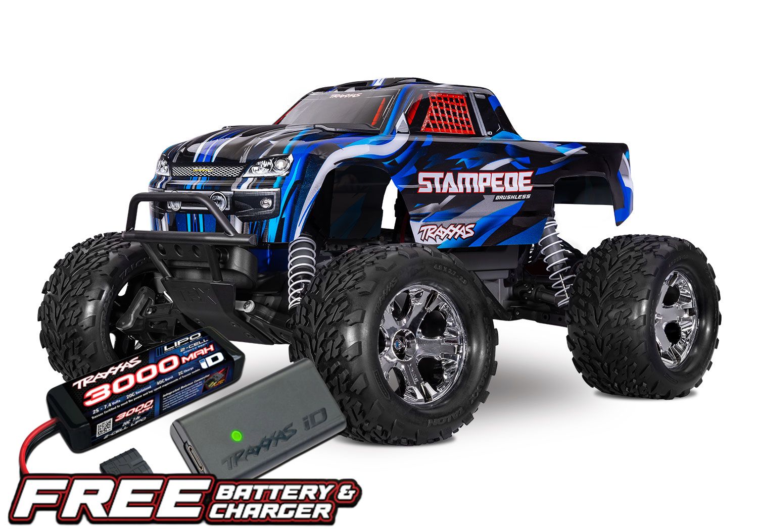 Traxxas Stampede 2WD BL-2s HD - Blauw
