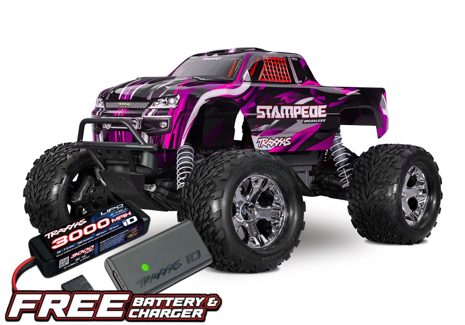 Traxxas Stampede 2WD BL-2s HD Pink