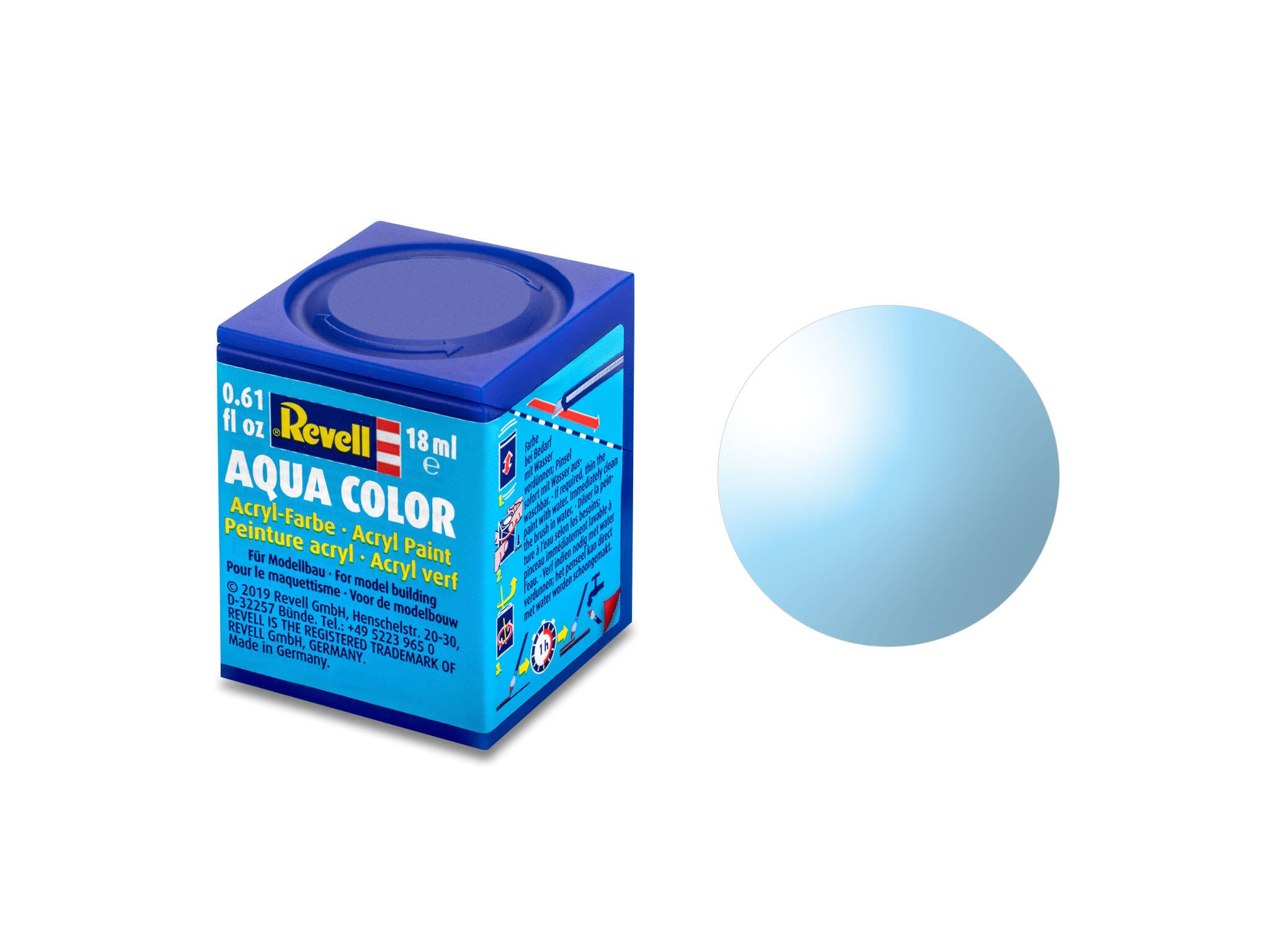 Revell Aqua 36752 acrylverf op waterbasis 18ml - Blauw, helder #752