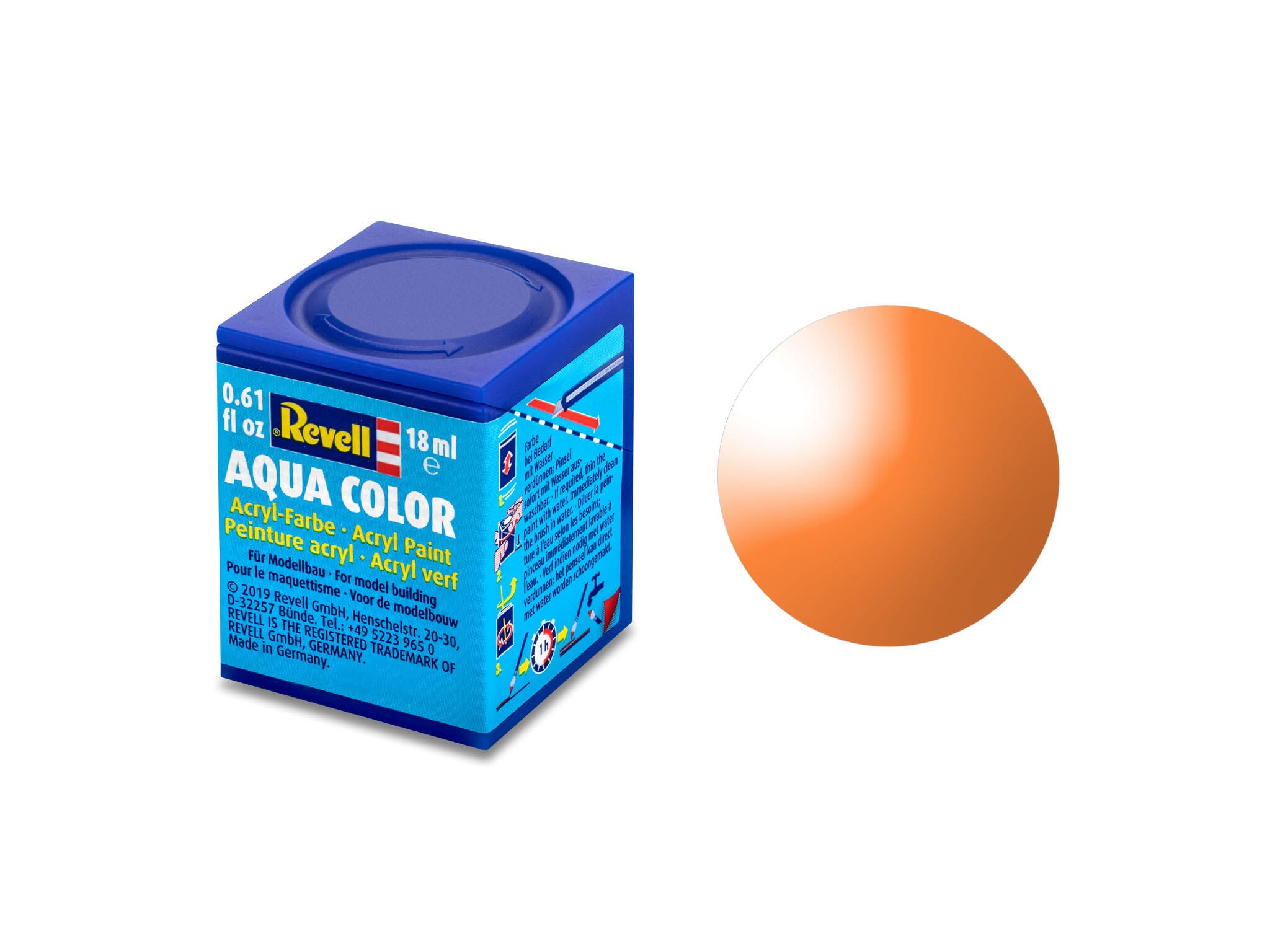 Revell Aqua 36730 acrylverf op waterbasis 18ml - Oranje, helder #730