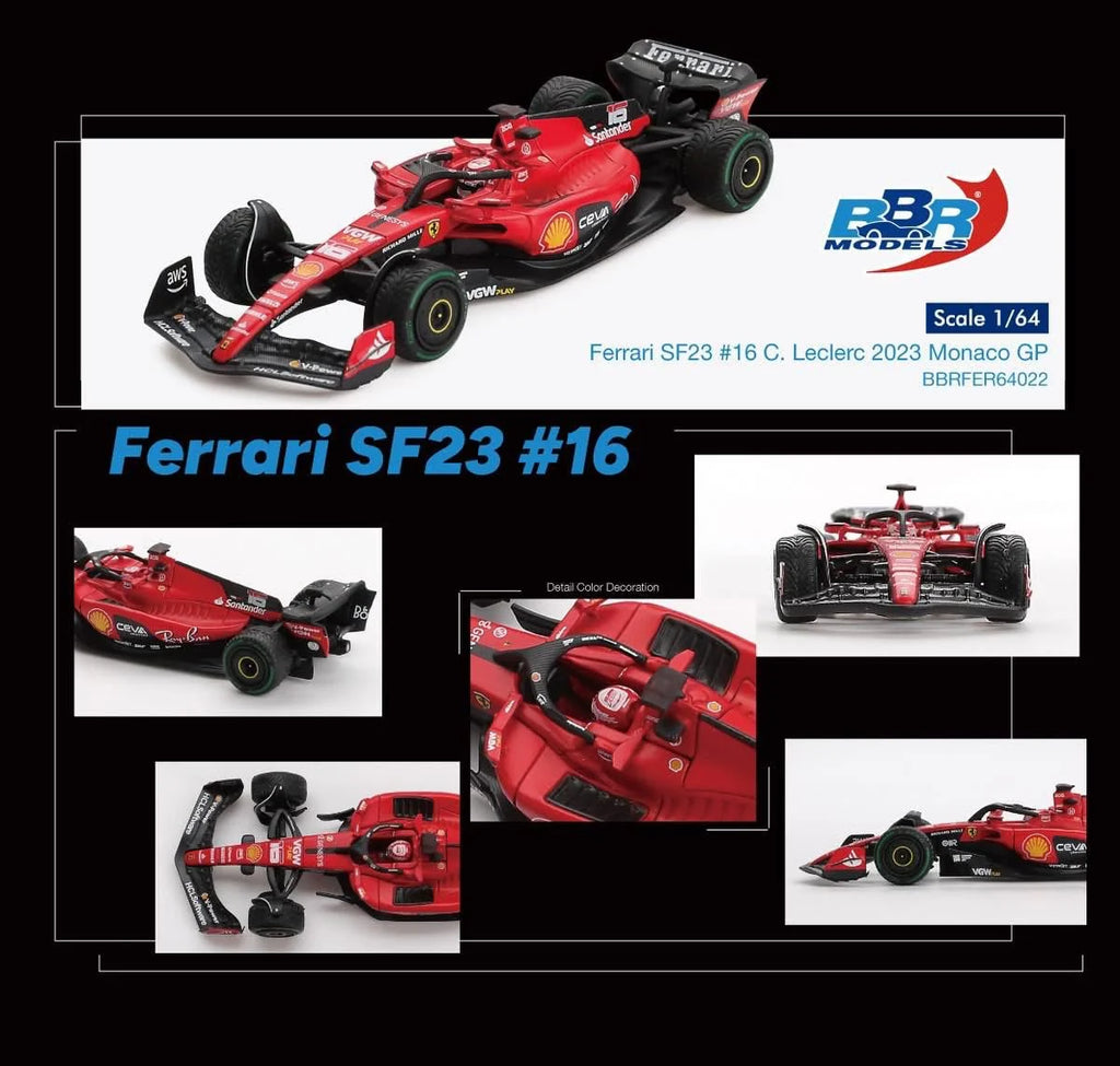 BBR - 2023 Ferrari SF23 #16 C.Leclerc, Monaco GP 2023 red/black