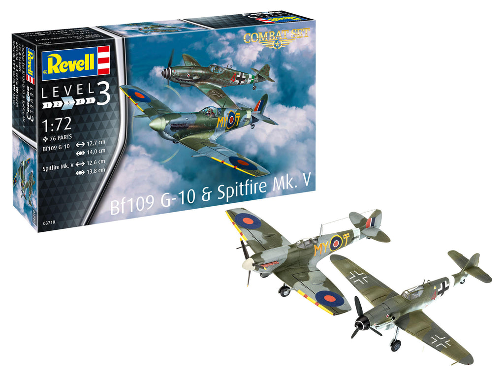 Revell 03710 - 1/72 Combat Set Messerschmitt Bf109G-10 & Spitfire Mk.V