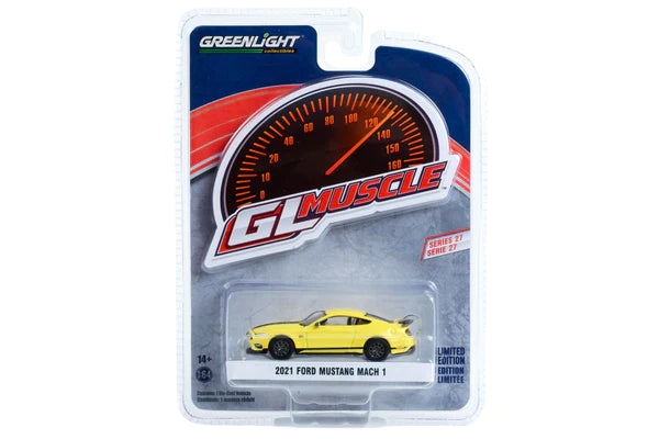 Greenlight Muscle Series 27 - 2021 Ford Mustang Mach 1, grabber yellow