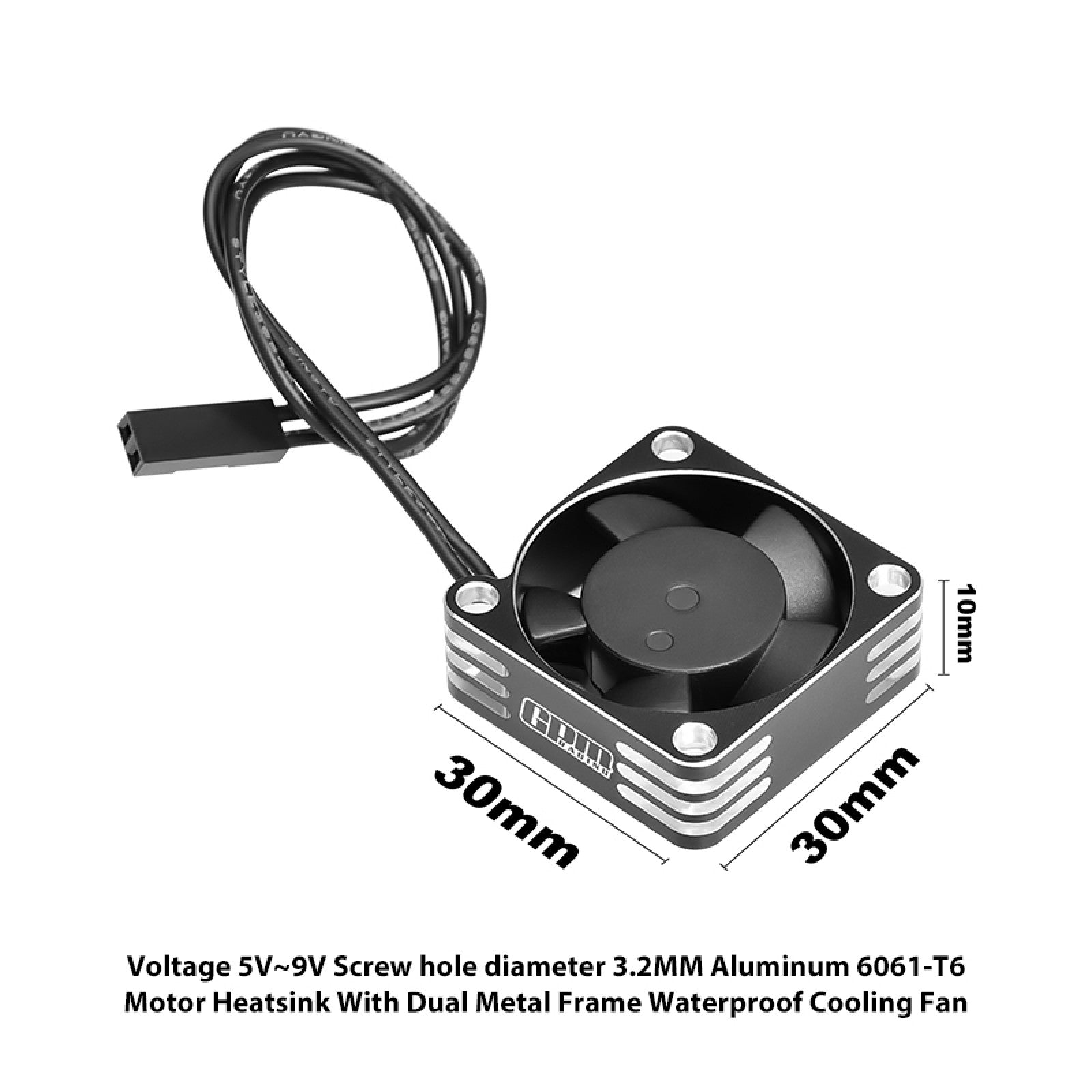 GPM FAN3010-BK - ALUMINIUM COOLING FAN 30X10MM