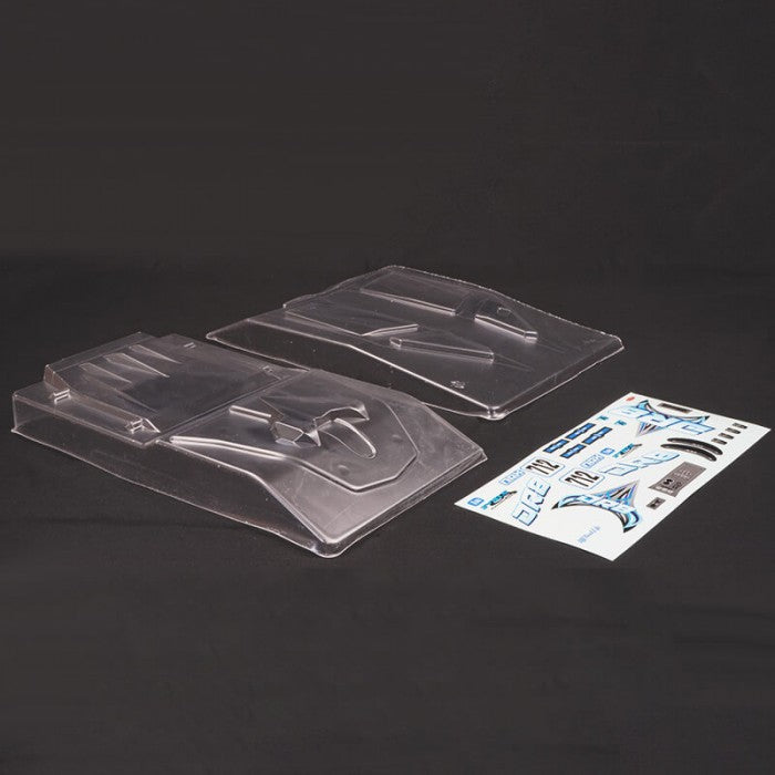 FTX9580C - FTX DR8 Clear Bodyshell and Red and Blue Decal