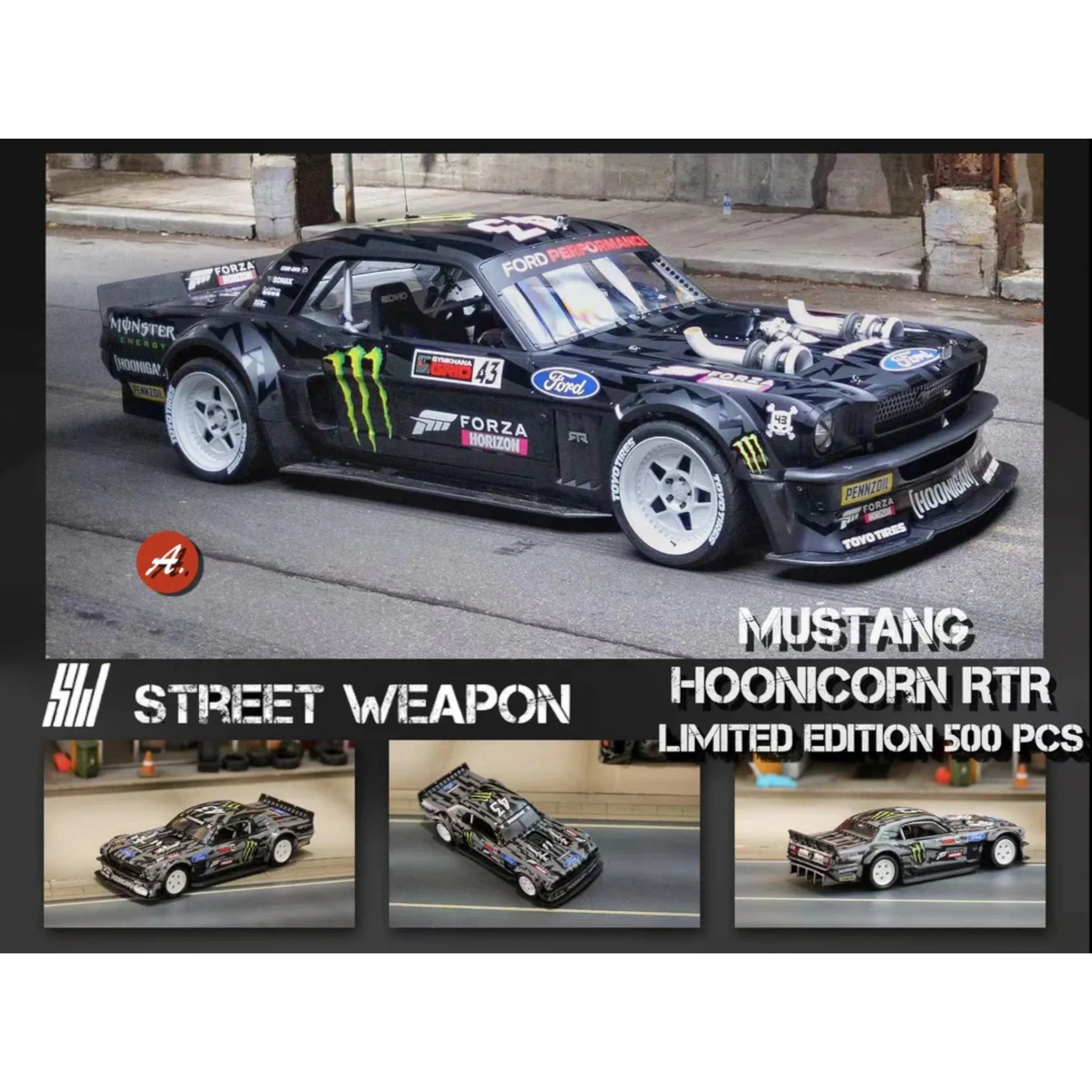 Street Weapon 217 - Ford Mustang Hoonigan *Monster*, black/green