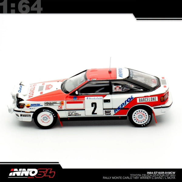 INNO 64 - Toyota Celica gt-four (st165) winner rally Monte Carlo 1991 C. Sainz / L. Moya, white/red