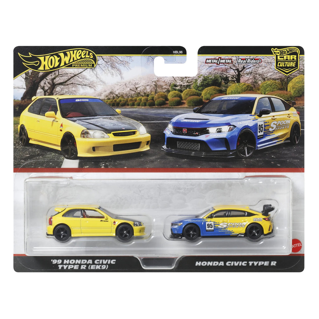 Hot Wheels Car Culture 2-Pack - '99 Honda Civic Type R (EK9) & Honda Civic Type R