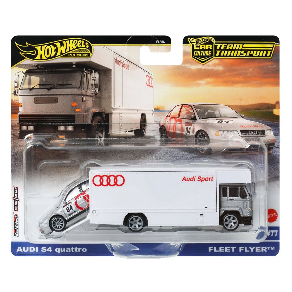 Hot Wheels Team Transport - #77 Audi S4 Quatro & Fleet Flyer