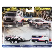 Hot Wheels Team Transport - #78 DMC DeLorean & HW Rally Hauler