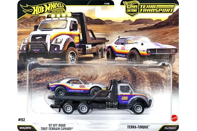 Hot Wheels Team Transport - #92 '67 Off Road Camaro & Terra Torque