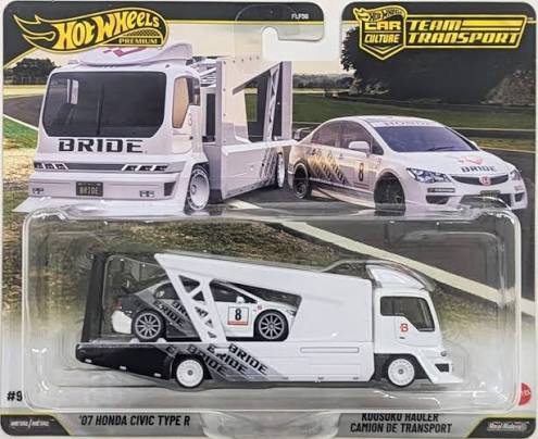 Hot Wheels Team Transport - #93 '07 Honda Civic Type R & Kousoku Hauler