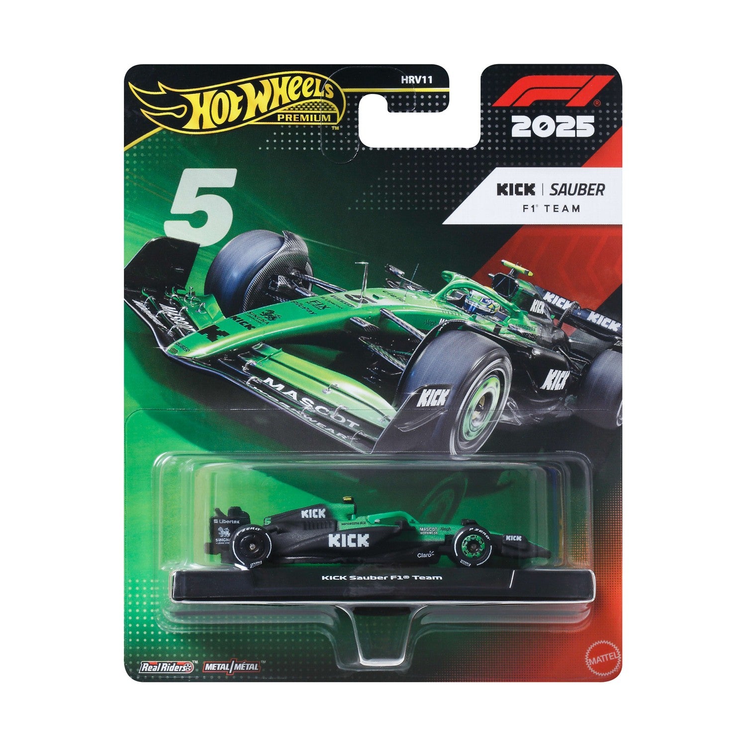 Hot Wheels Premium Formula 1 2025 - Kick Sauber F1 Team (#5 Bortoleto)