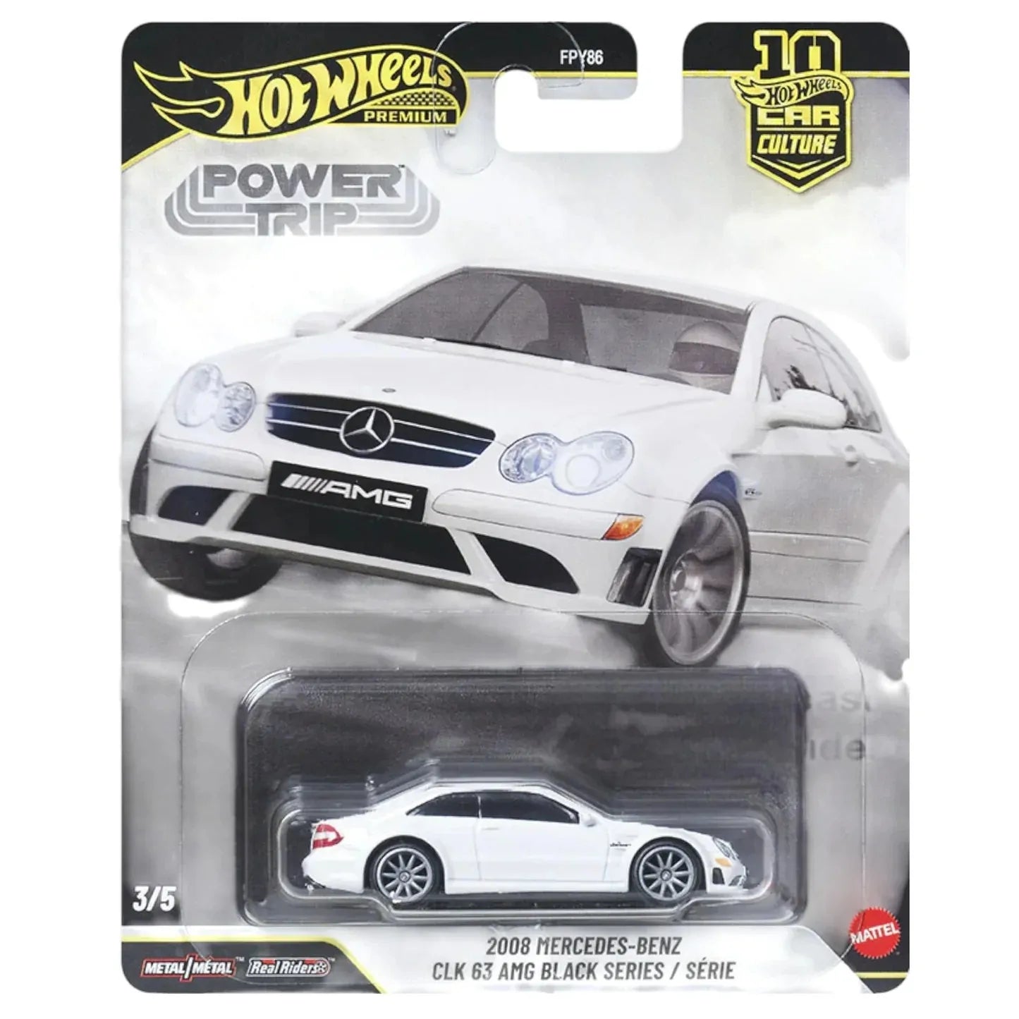 Hot Wheels Premium Car Culture Power Trip (3/5) - 2008 Mercedes-Benz CLK 63 AMG Black Series