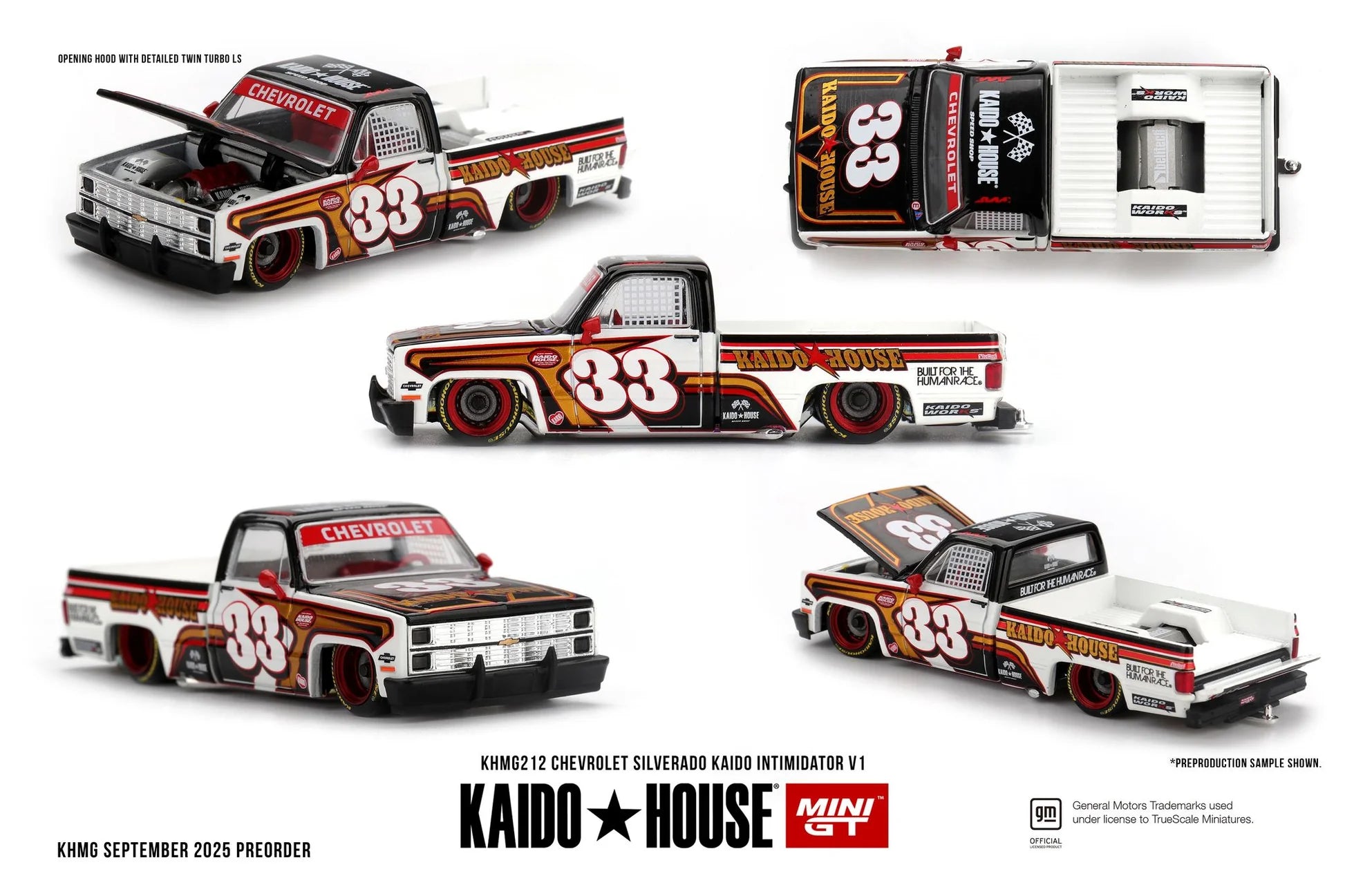 KAIDO HOUSE X MINI GT 0212 - CHEVROLET SILVERADO KAIDO INTIMIDATOR V1 1980