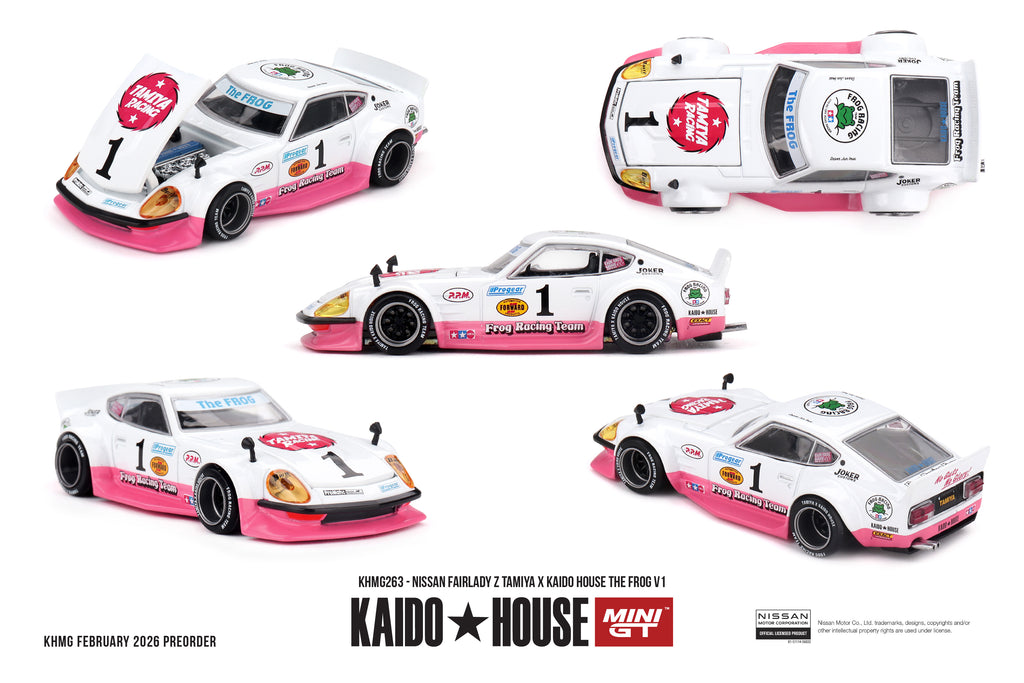 KAIDO HOUSE X MINI GT 0263 - NISSAN FAIRLADY Z TAMIYA THE FROG V1 1969