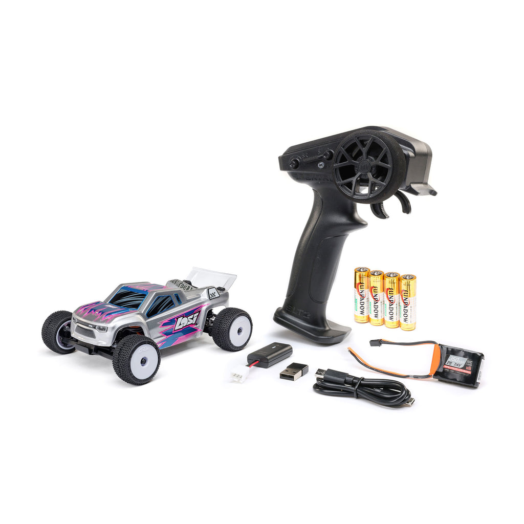 Losi 1/24 Micro-T 2WD Stadium Truck RTR - Zilver