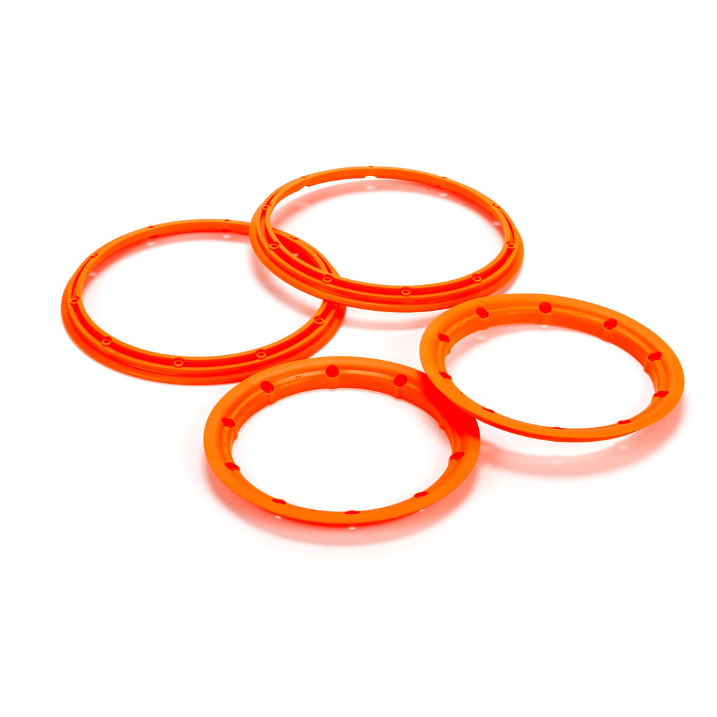 Losi LOS45007 - Beadlock Set, Inner & Outer, Fluorescent Orange(2): 5T