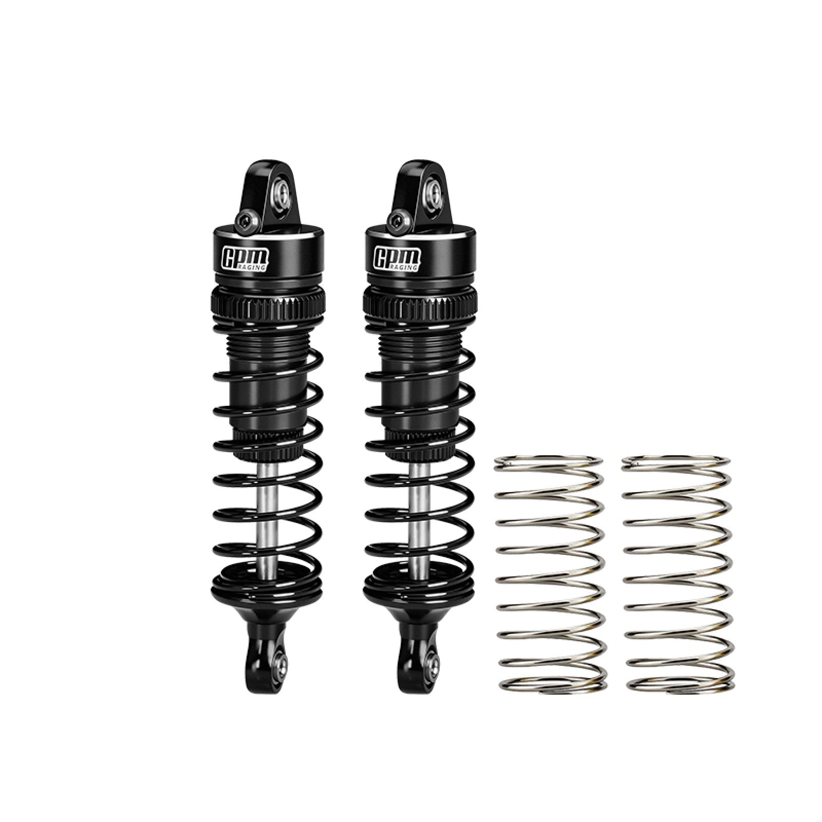 GPM MAKM062F - Aluminium Front Shock Absorbers 62mm For ARRMA 1/16 Mini Kraton 3S - Zwart