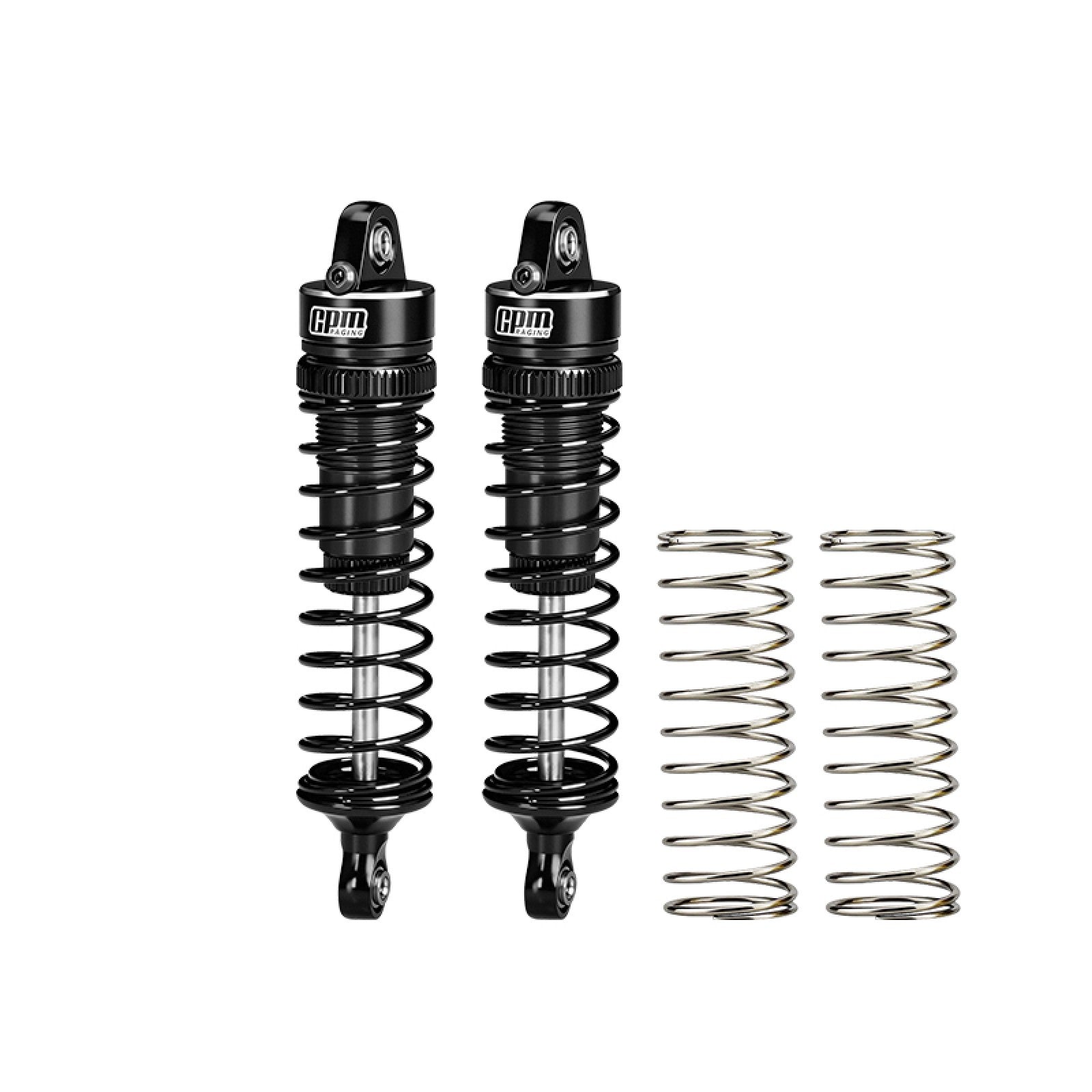 GPM MAKM074F - Aluminium Rear Shock Absorbers 62mm For ARRMA 1/16 Mini Kraton 3S - Zwart