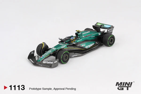 MINI GT 1113 - Aston Martin AMR24 #14 Fernando Alonso 2024 F1 2024 Canadion GP