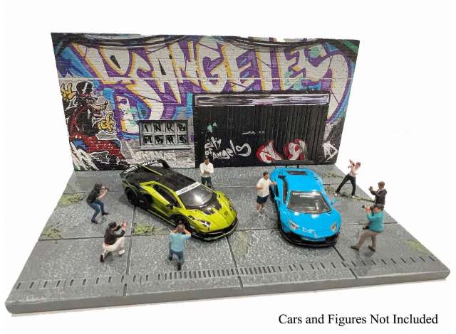 MINI GT x American Diorama - 2024 art la graffiti *diorama street*