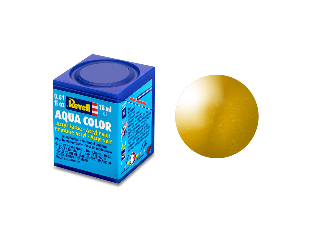 Revell Aqua 36192 acrylverf op waterbasis 18ml - Messing, metallic #92