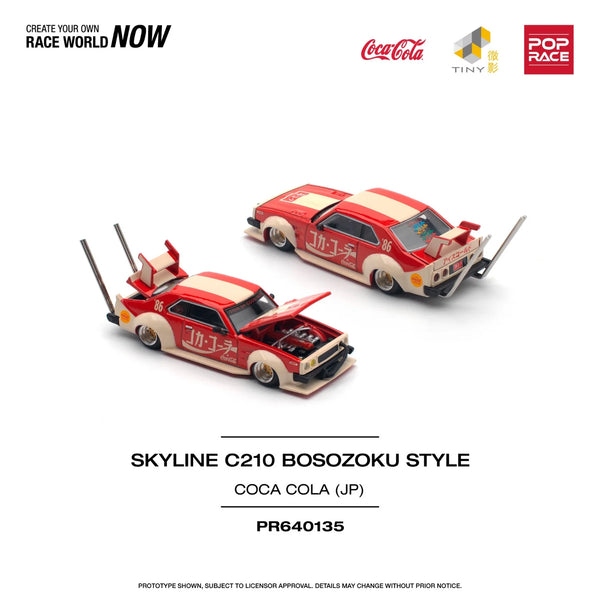 Pop Race 0135 - Skyline C210 Kaido Racer - Bosozuku Style - Coca Cola JP