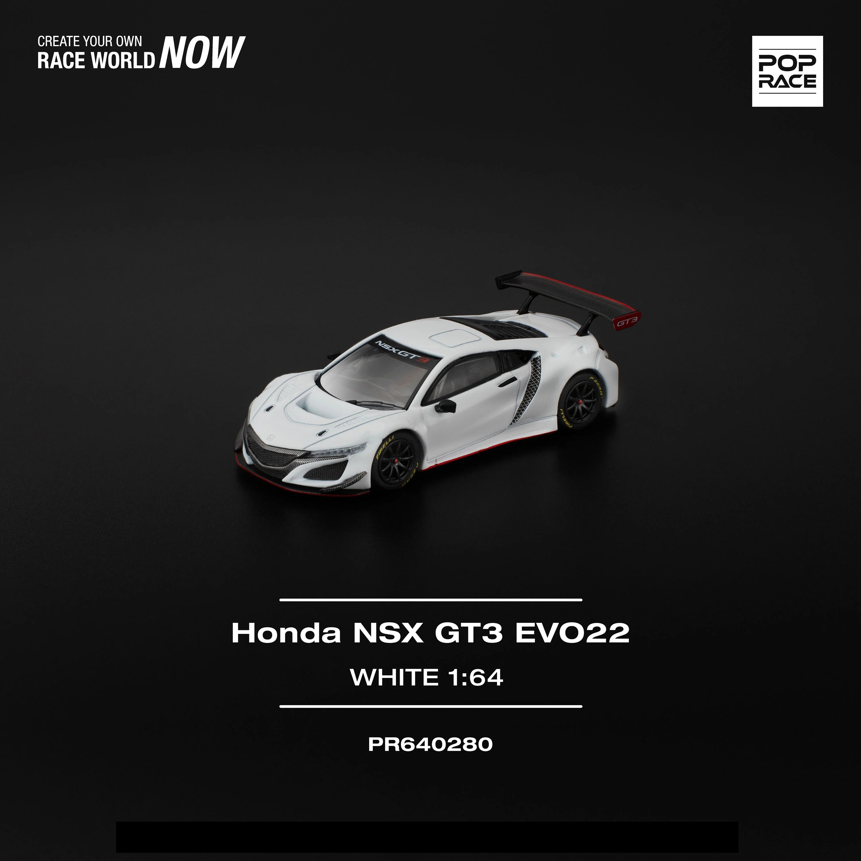 Pop Race 0280 - Honda NSX gt3 evo22, white