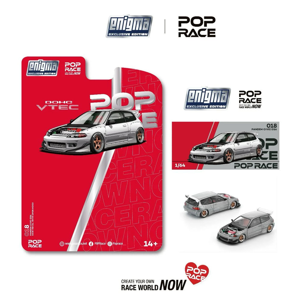 Pop Race 018 - Pandem Civic eg6, raw metal