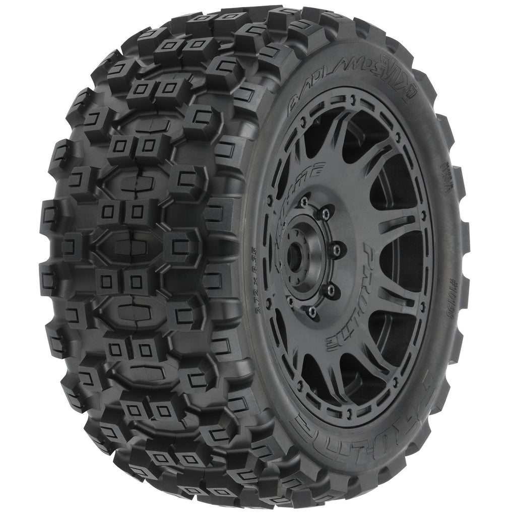Proline PRO1019811 - Badlands MX57 Front/Rear 5.7” Tires 24mm Hex Wheels (2)