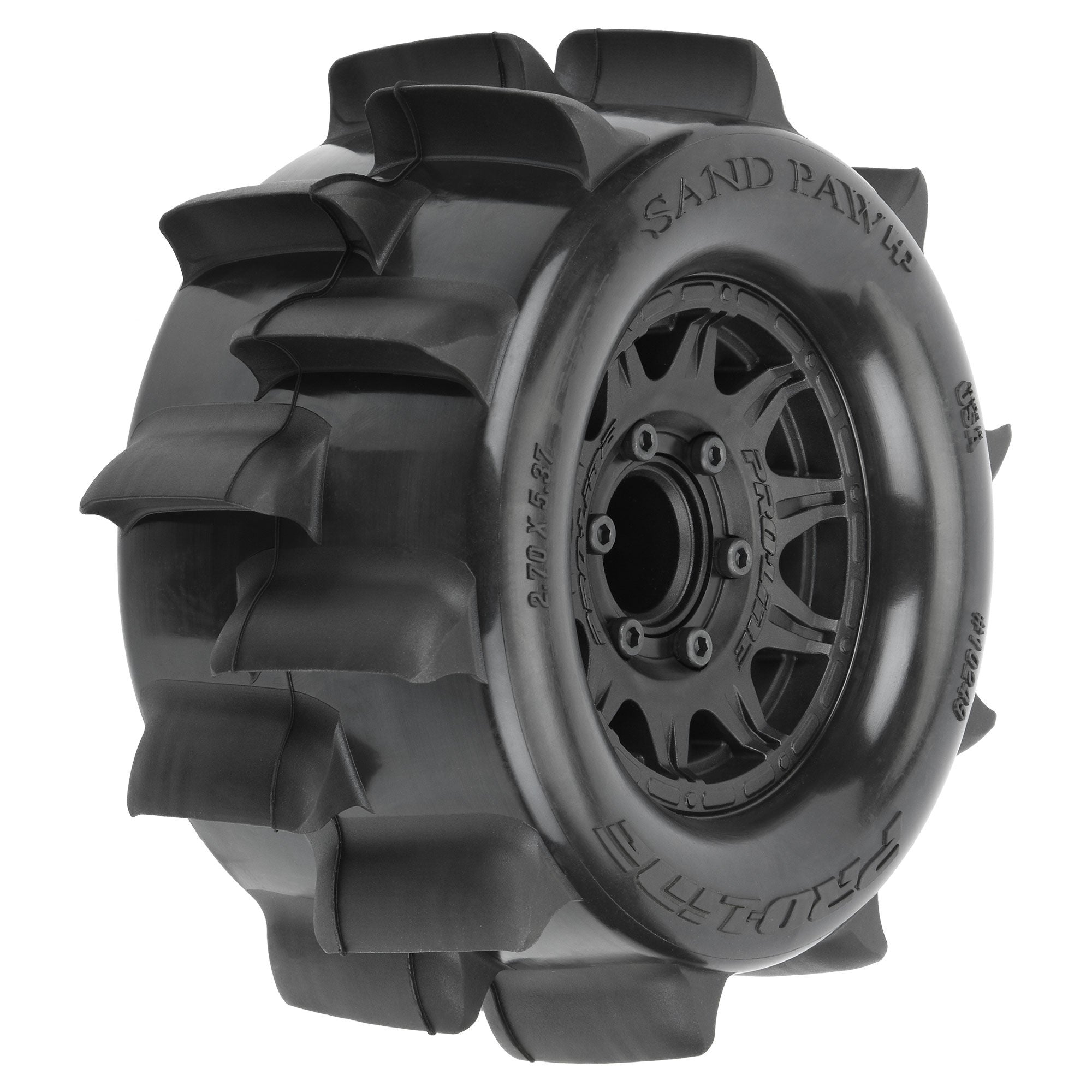 Proline PL1024910 - 1/10 Sand Paw HP BELTED F/R 2.8" MT Tires MTD 12/14mm Black Raid (2)