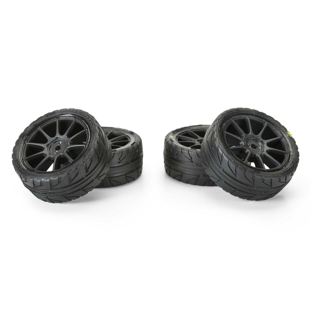 Proline PRO1032010 - 1/14 Vector Tire MTD 12mm Black Mach-10 Wheel (4): ARRMA GROM
