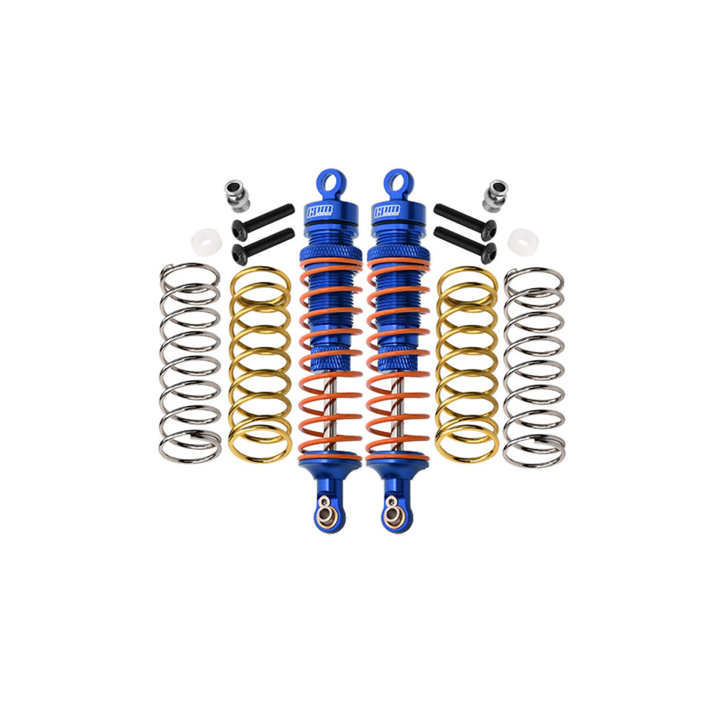 GPM RUS4102R - Blue Aluminium REAR SHOCKS 102MM FOR TRAXXAS 1/10 (RUSTLER / SLASH /  HOSS / RAPTOR R / RALLY / STAMPEDE/ BIGFOOT)