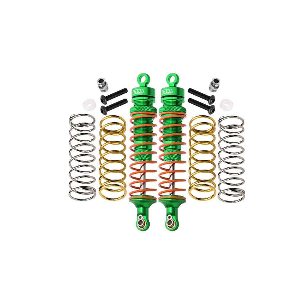 GPM RUS4102R - Green Aluminium REAR SHOCKS 102MM FOR TRAXXAS 1/10 (RUSTLER / SLASH /  HOSS / RAPTOR R / RALLY / STAMPEDE/ BIGFOOT)