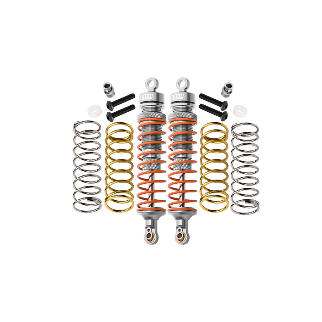GPM RUS4102R - Silver Aluminium REAR SHOCKS 102MM FOR TRAXXAS 1/10 (RUSTLER / SLASH /  HOSS / RAPTOR R / RALLY / STAMPEDE/ BIGFOOT)