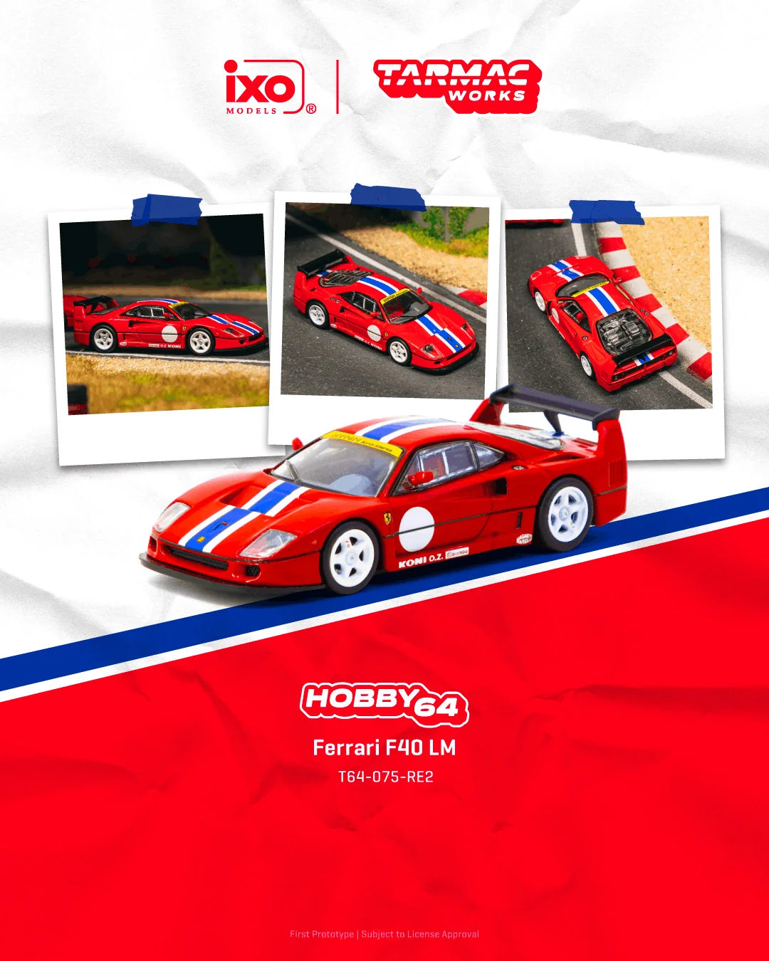 Tarmac Works - FERRARI F40 LM ROSSO CORSA 1994