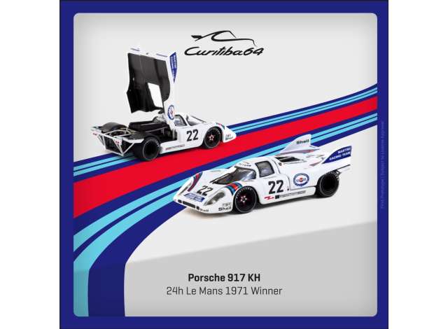 Tarmac Works - 1971 Porsche 917kh #22 winner 24h Le Mans, white/blue