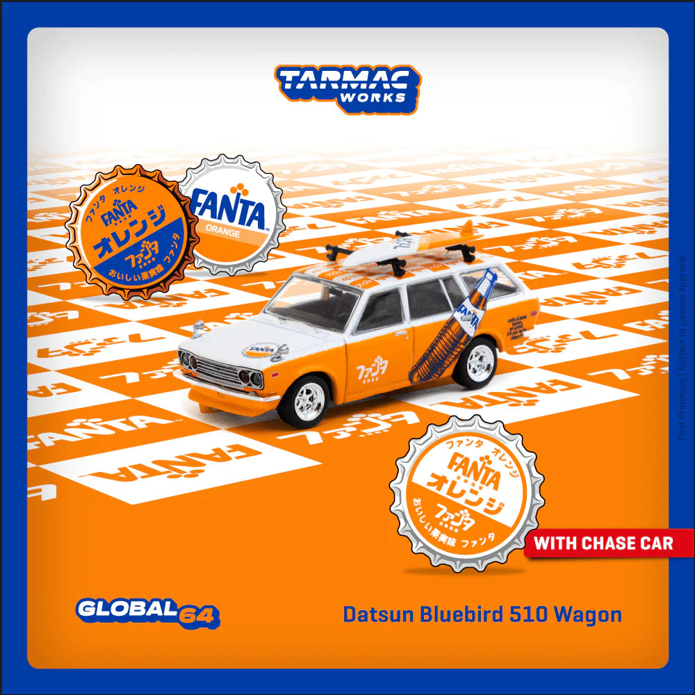 Tarmac Works - Datsun Bluebird 510 wagon *Fanta*, orange/white