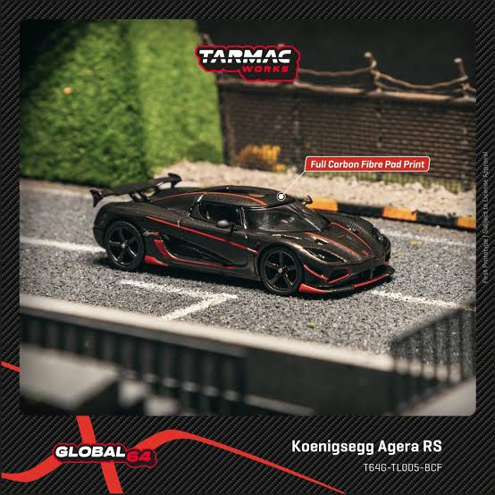 Tarmac Global 64 - Koenigsegg Agera RS Black Carbon Fiber