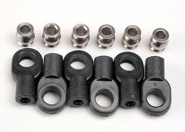 Traxxas TRX2742X - Rod ends, short (6)/ hollow balls (6)