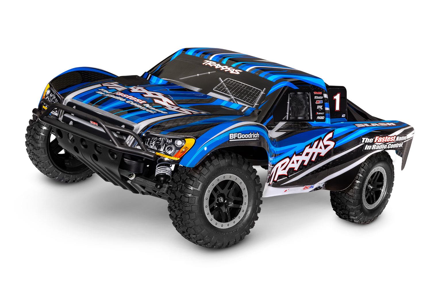 Traxxas Slash 2WD brushed HD (incl accu & lader) - Blauw