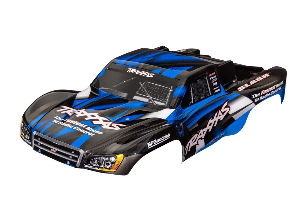TRX5851X - Body, Slash 2WD (also fits Slash VXL & Slash 4X4), blue (painted, decals applied)