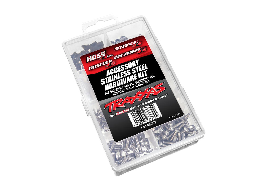 Traxxas TRX6787X - Hardware kit, stainless steel, Hoss 4X4 VXL/Slash 4X4/Stampede 4X4/Rustler 4X4