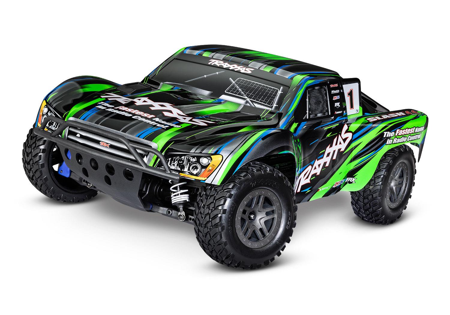 Traxxas Slash 4X4 BL-2s Short Course Truck - Groen